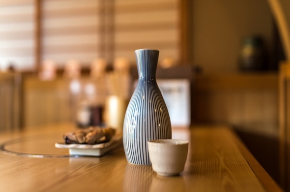 日本酒とカウンター